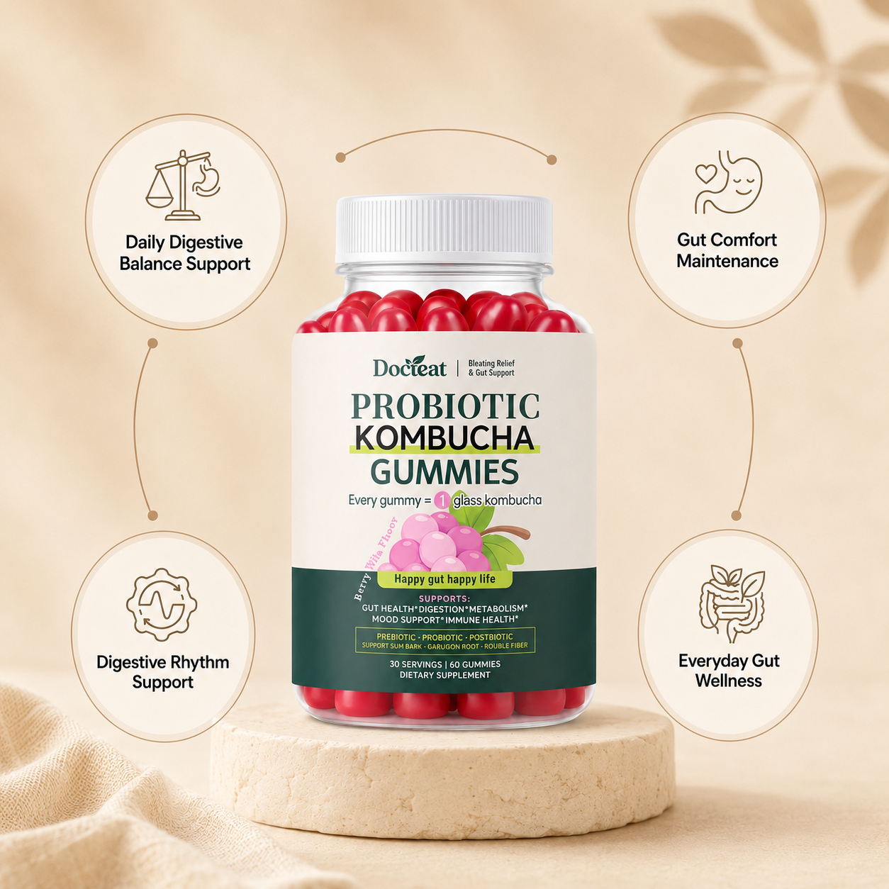 Kombucha Probiotic Gummies